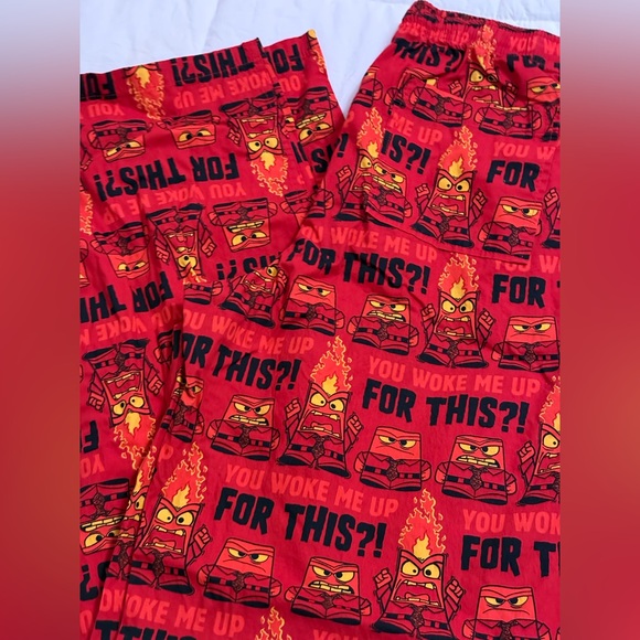 Disney Parks Pixar Inside Out Anger pj pants Large adults. EUC - Picture 5 of 8